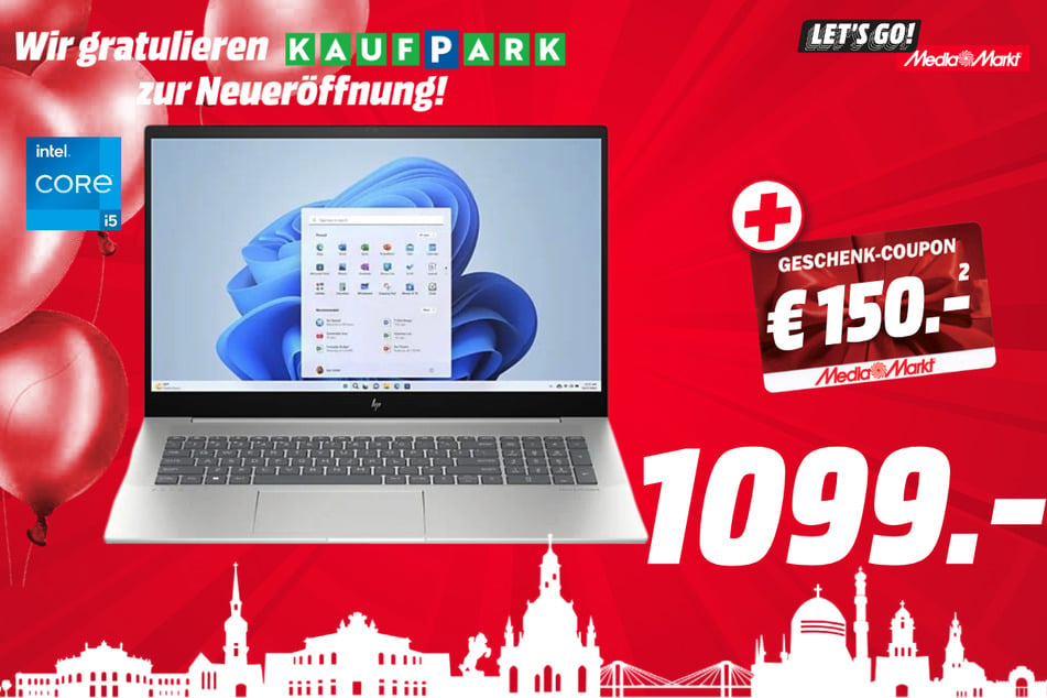 HP-Notebook für 1.099 Euro PLUS 150-Euro-Coupon.