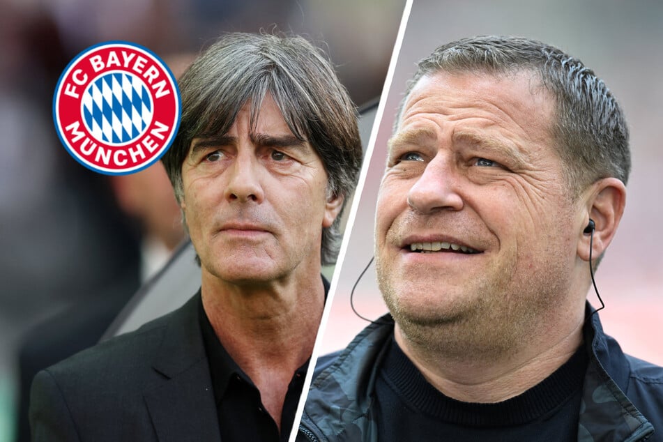 Bayern-Sportvorstand Eberl im Small Talk mit Jogi Löw: Ging es um einen Trainer-Job?