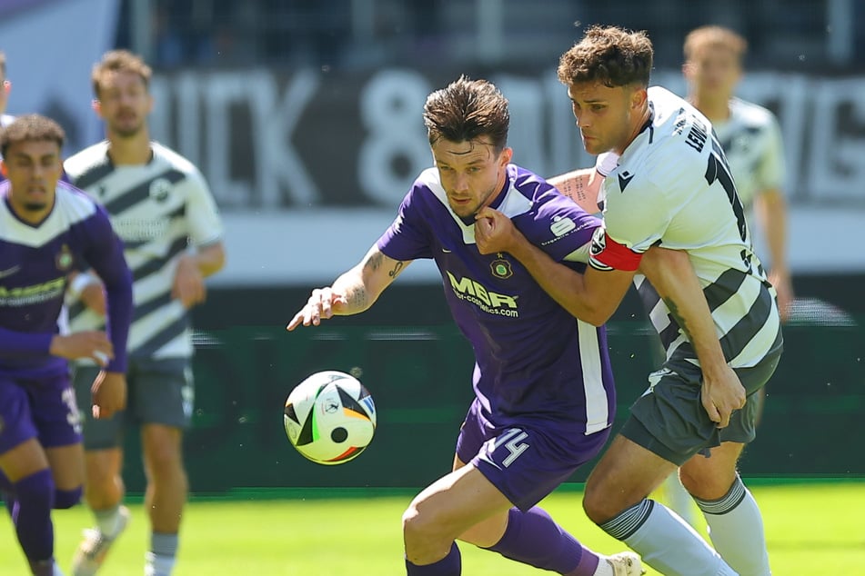Augen auf den Ball! Zuletzt traf Boris Tashchy für Aue gegen Sandhausen das Tor im vergangenen Mai.