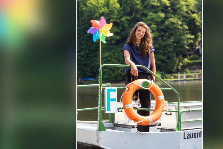 Maritsa Hermer (36) liebt die Wellen auf hoher See und die Familie in Mittelsachsen. Als Fährfrau an der Zschopau fand sie einen geeigneten Kompromiss.