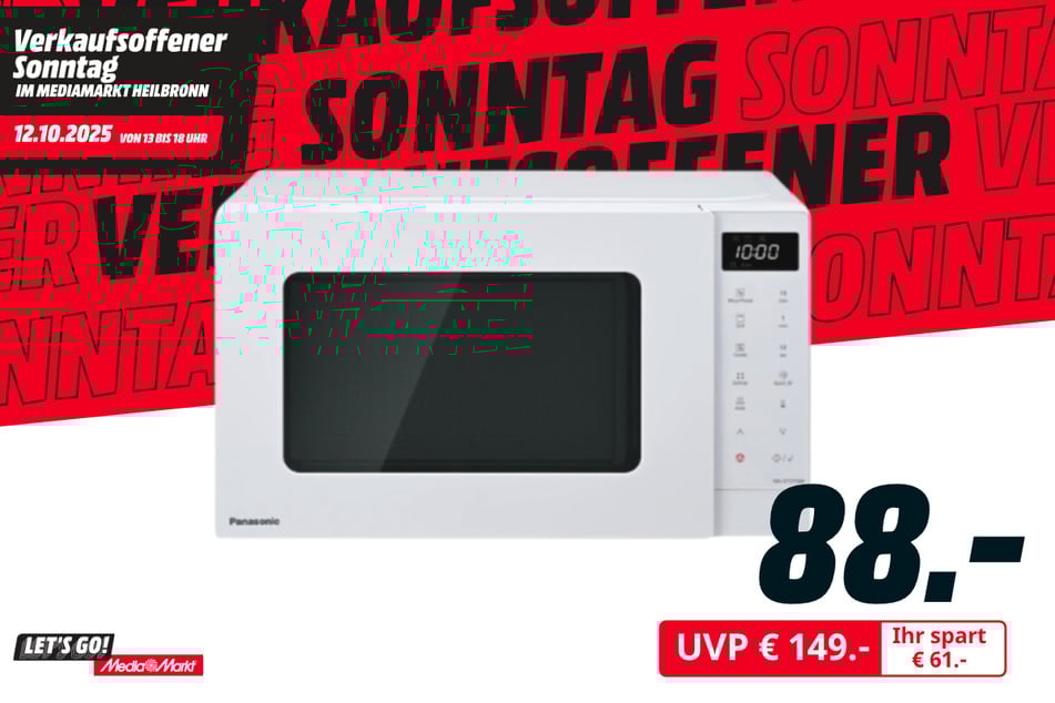 Panasonic-Mikrowelle NN-GT21QWEPG für 88 statt 149 Euro.