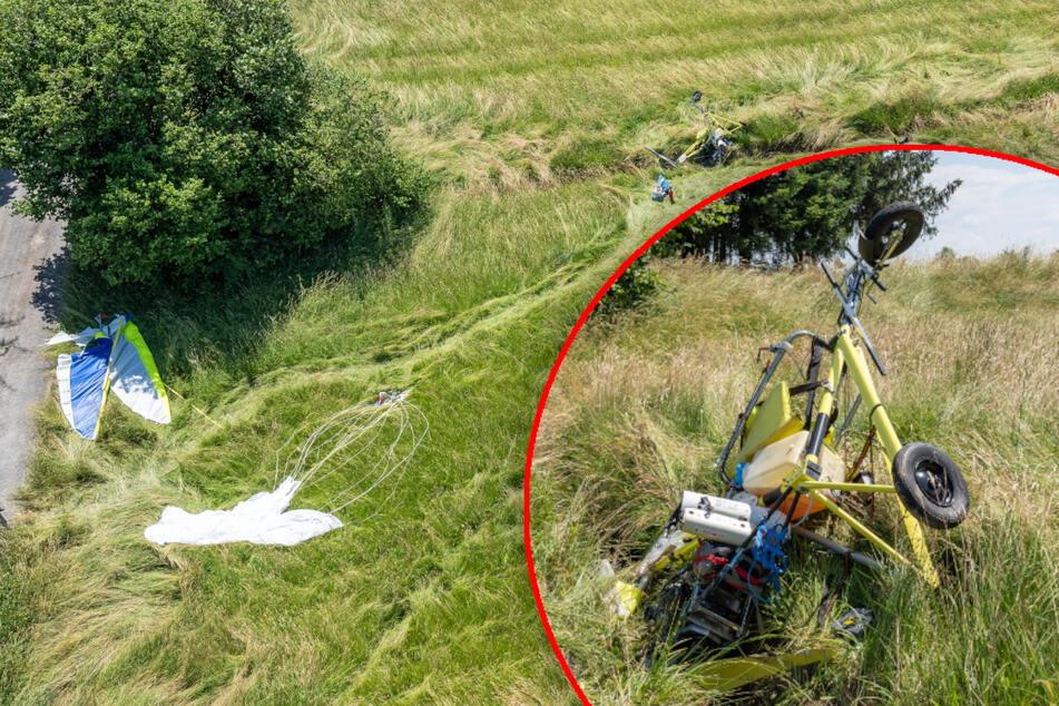 Trike-Gleitschirm stürzt ab: Pilot schwer verletzt