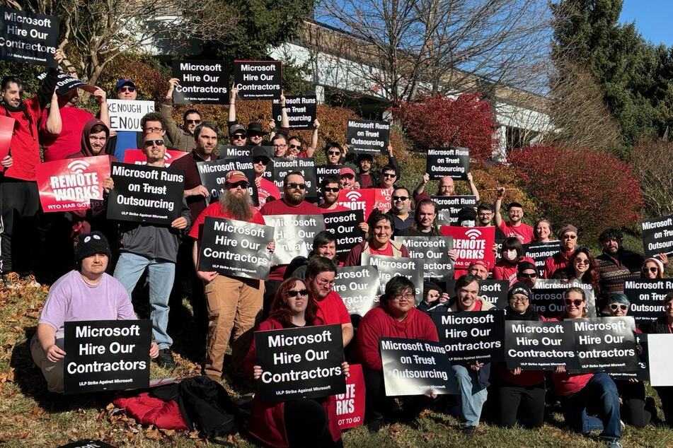 Workers at video game giant ZeniMax stage one-day strike against Microsoft