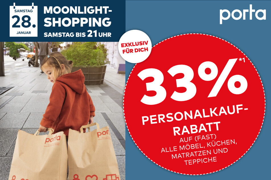 Coupon für 33 Prozent Personalkaufrabatt.