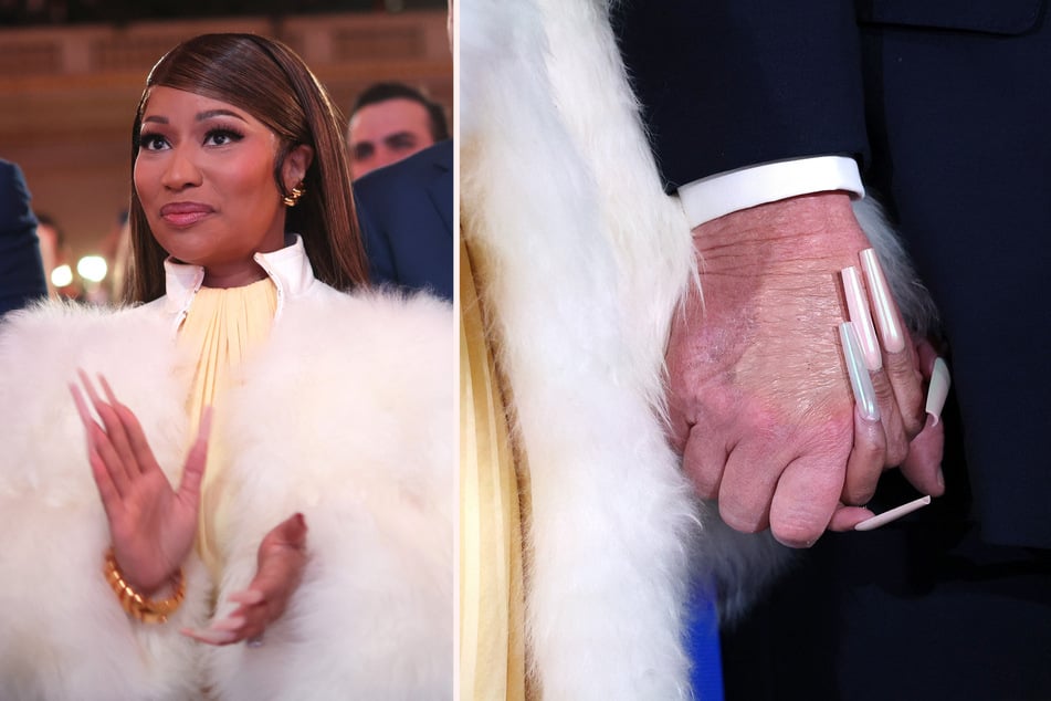 Donald Trump und Nicki Minaj standen Händchen haltend auf der Bühne.
