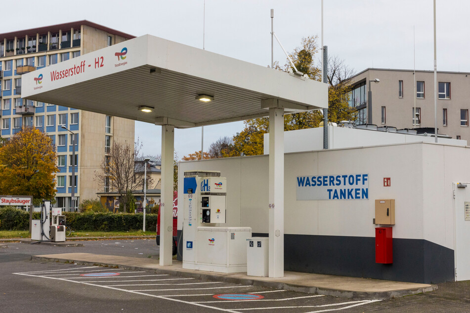 An der H2-Tankstelle in der Wiener Straße in Dresden tanken bisher nur wenige Fahrzeuge.