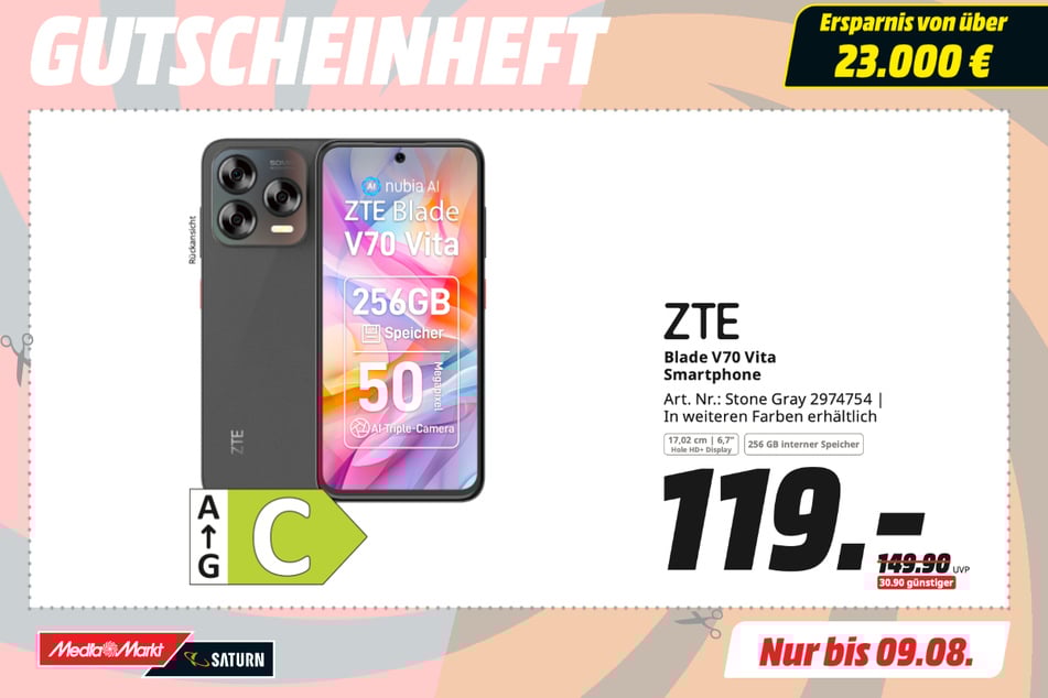 ZTE Blade V70 Vita für 119 statt 149,90 Euro.