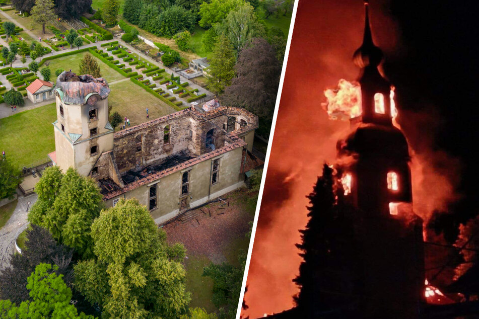 Schönste Kirche der Oberlausitz vom Feuer vernichtet: Dann läuteten die Glocken ein letztes Mal ...