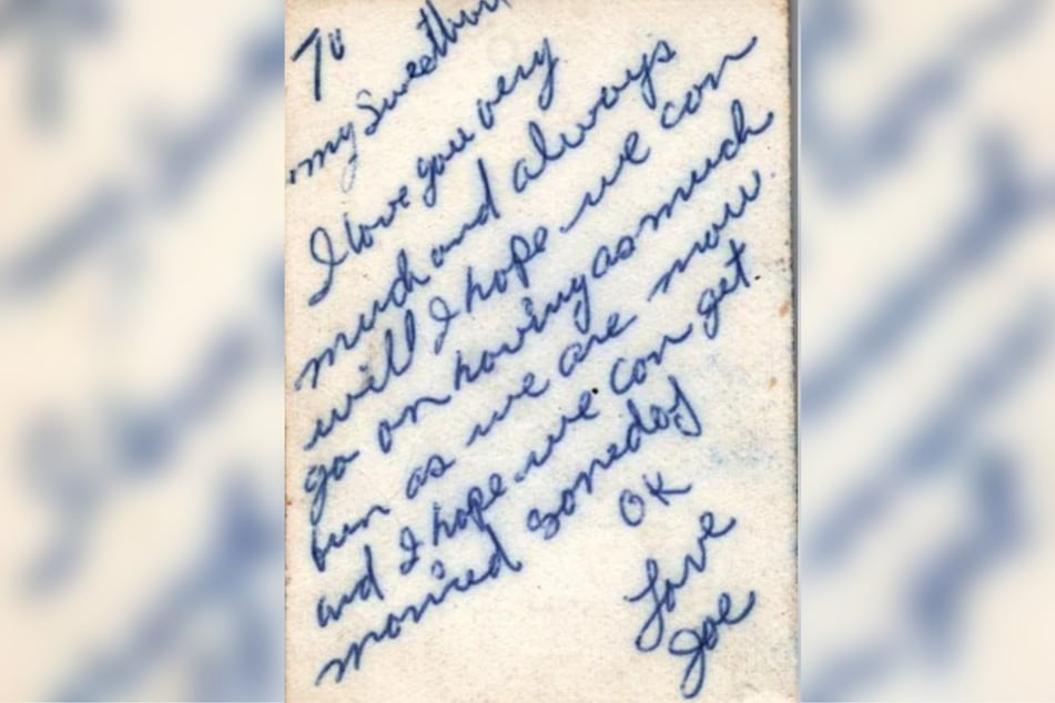 Diese rührenden Zeilen standen auf der Rückseite des Fotos und waren an Joe Juniors Mutter Sherry gerichtet.