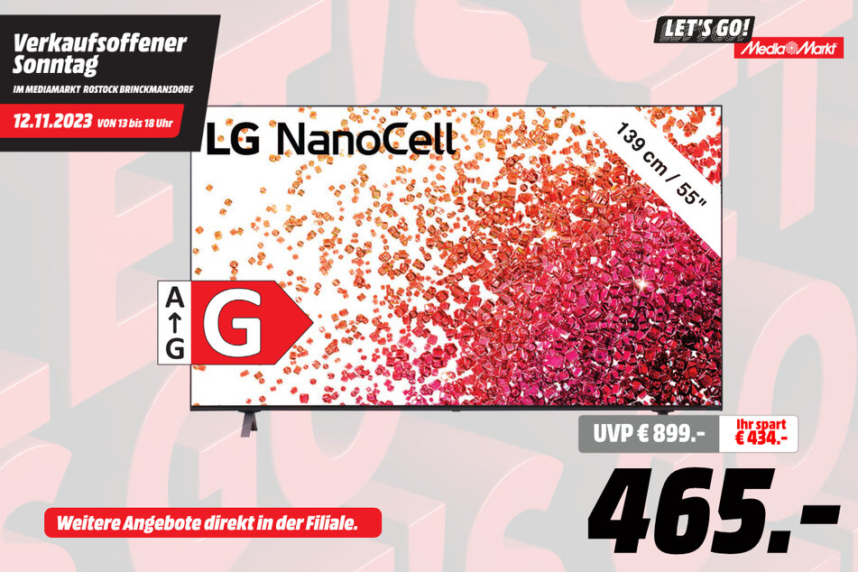 55-Zoll LG-Fernseher für 465 statt 899 Euro.