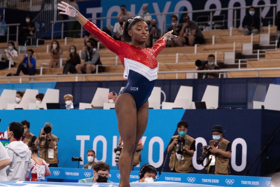 Simone Biles last competed in the women's team final on Tuesday, where the US women earned a silver medal