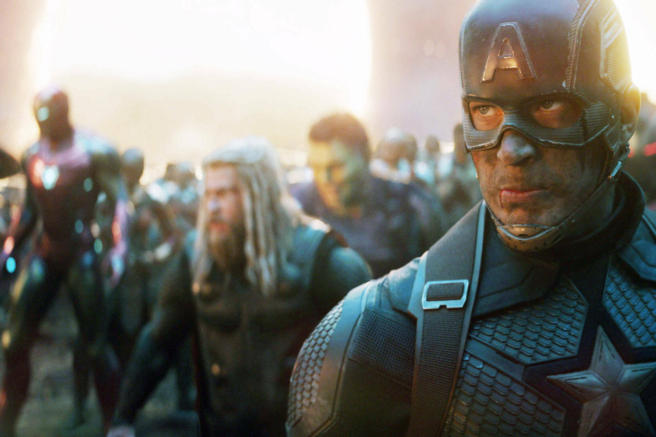 Chris Evans starring as Steve Rogers/Captain America in Avengers: Endgame.