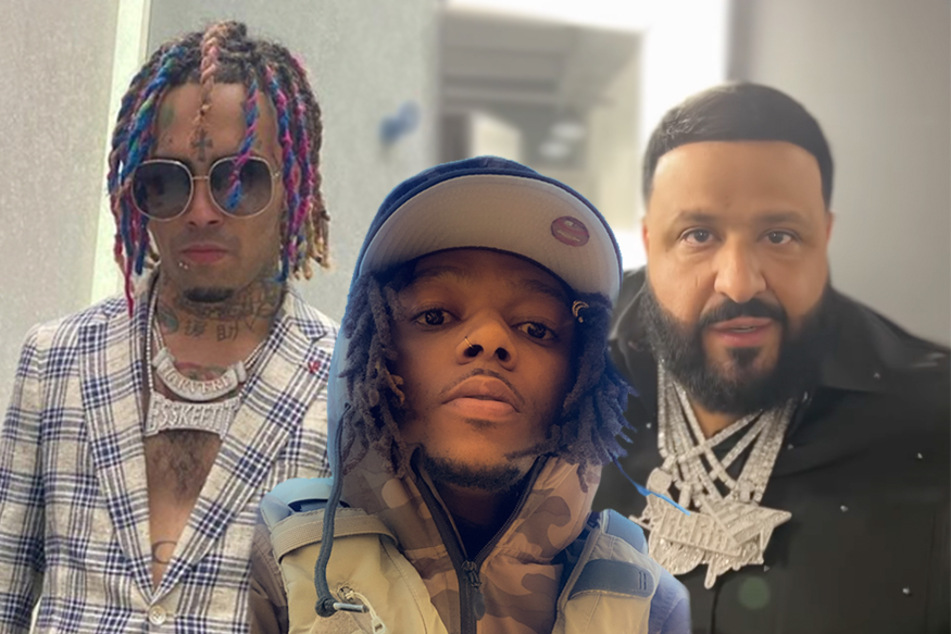 Lil Pump (l), JID (c), and DJ Khaled are all respectively dropping albums this week.