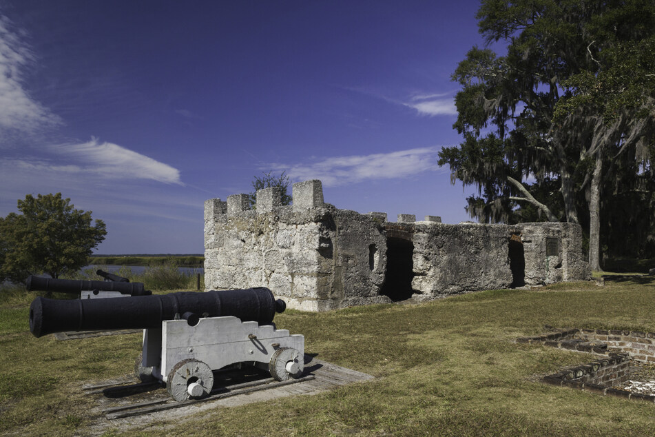 Die Ruinen des Forts Frederica sind heute ein Nationaldenkmal.