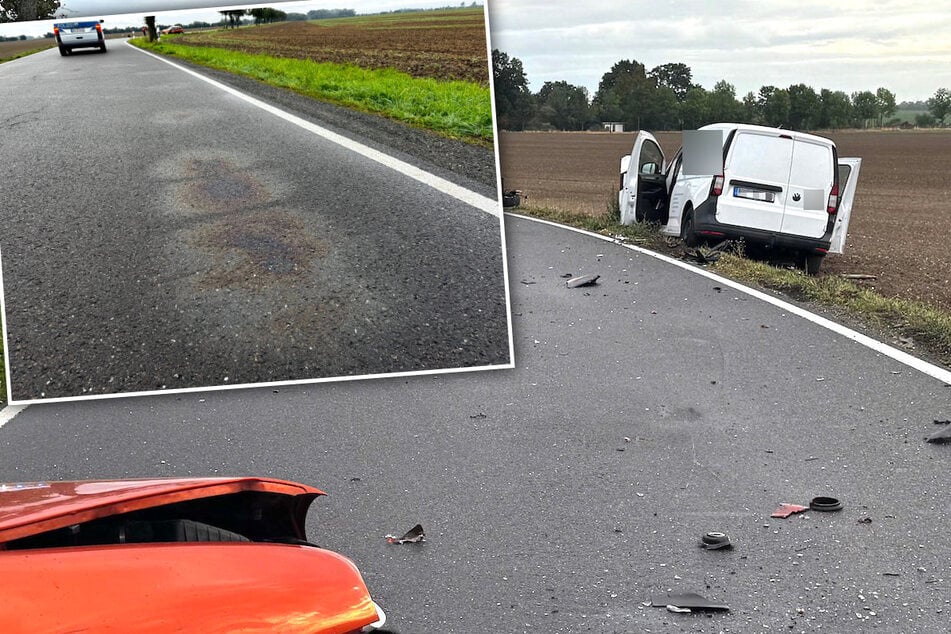 Opel gerät in Gegenverkehr: Sorgte Ölspur für Unfall mit zwei Verletzten?