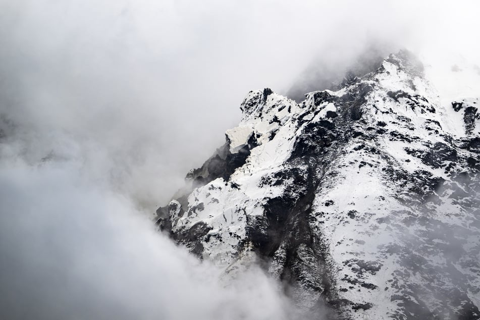 The site of a rockfall at the Kleine Nesthorn on a flank of the Bietschhorn mountain in the Lötschental.