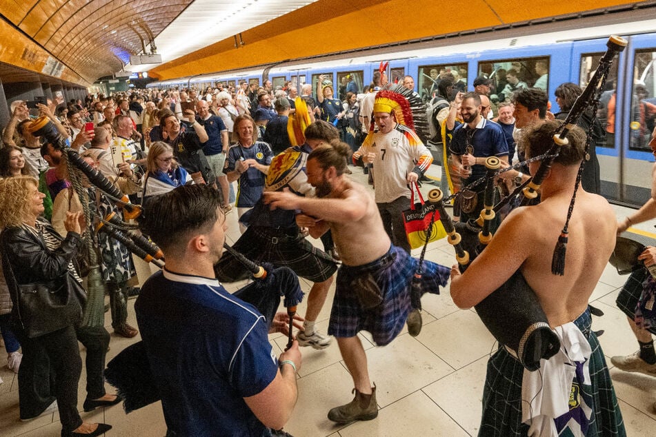 In den Farben getrennt, in der Stimmung vereint: Deutsche und schottische Fans verwandelten München in eine riesige Fußball-Partylocation.