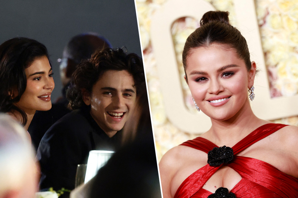 Sources close to Selena Gomez (r) have said that the star wasn't talking about Kylie Jenner and Timothée Chalamet, despite internet gossip.