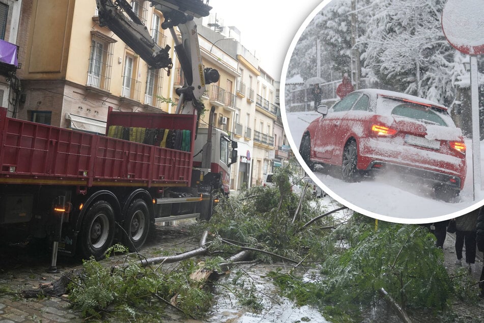 "Kristin" bringt Unheil in den Süden: Zwei Tote in Portugal, Schnee in Spanien