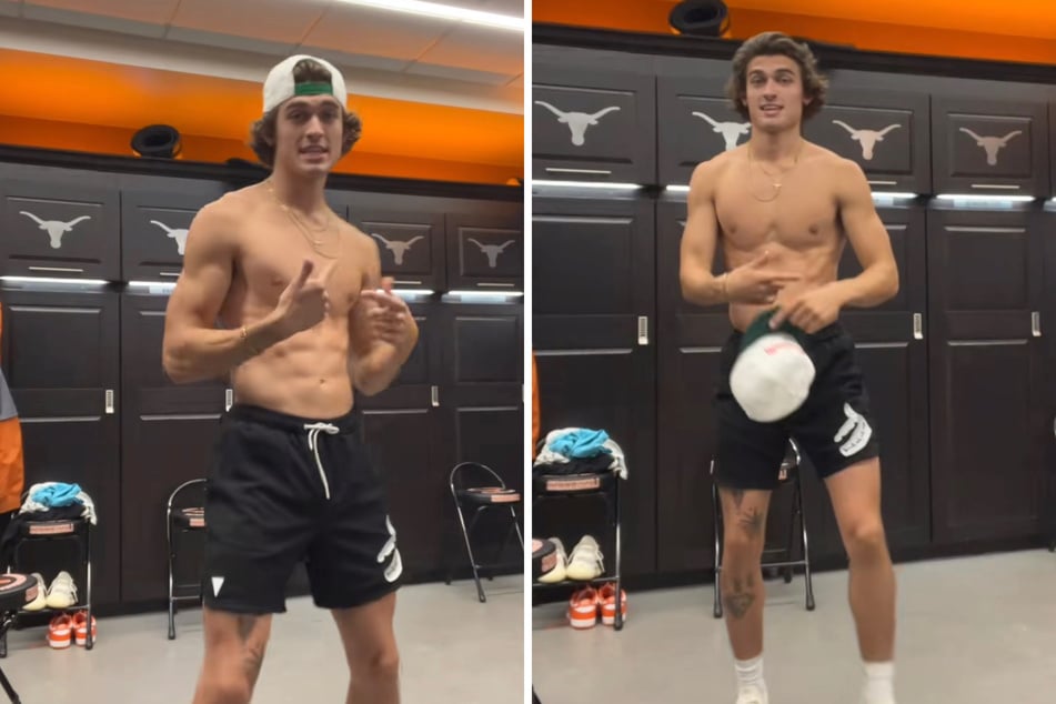 Sam Hurley lip-syncs to Morgan Wallen's hit country song 98 Braves while shirtless in his latest viral TikTok.