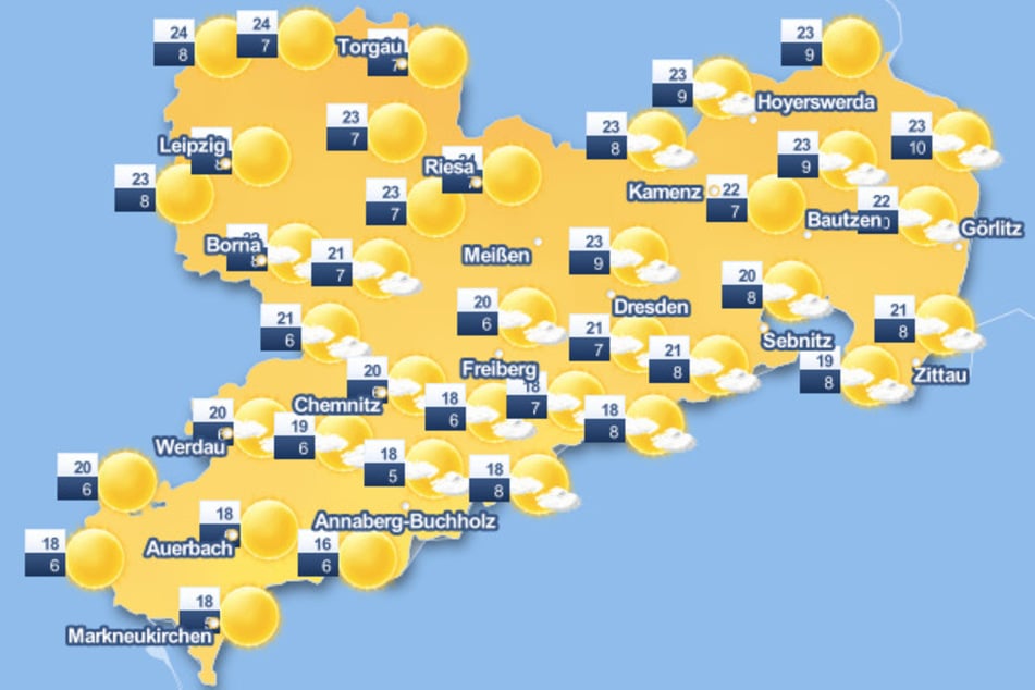 Ab Montag sollen die Temperaturen in Sachsen endlich richtig steigen!
