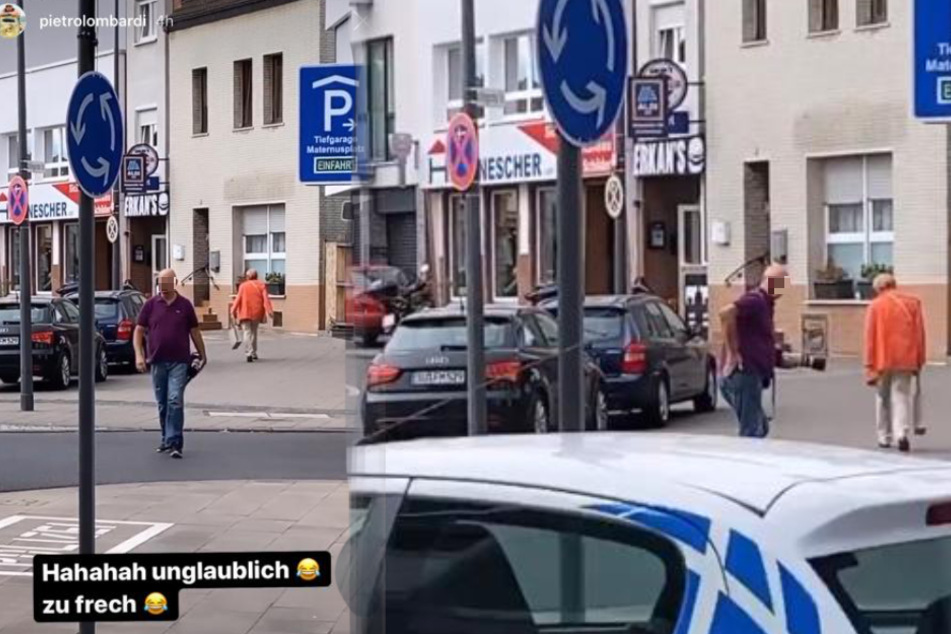 Ein Paparazzo verfolgt Pietro Lombardi (28) durch Köln. Als der Sänger ihn stellt, haut dieser sich frech auf den Po.