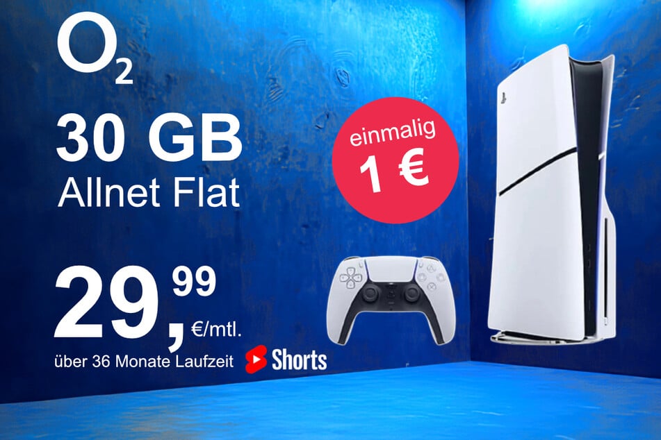 Die PS5 Slim Digital Edition im o2 Mobile M inkl. 30 GB+ für einmalig nur 1 Euro.