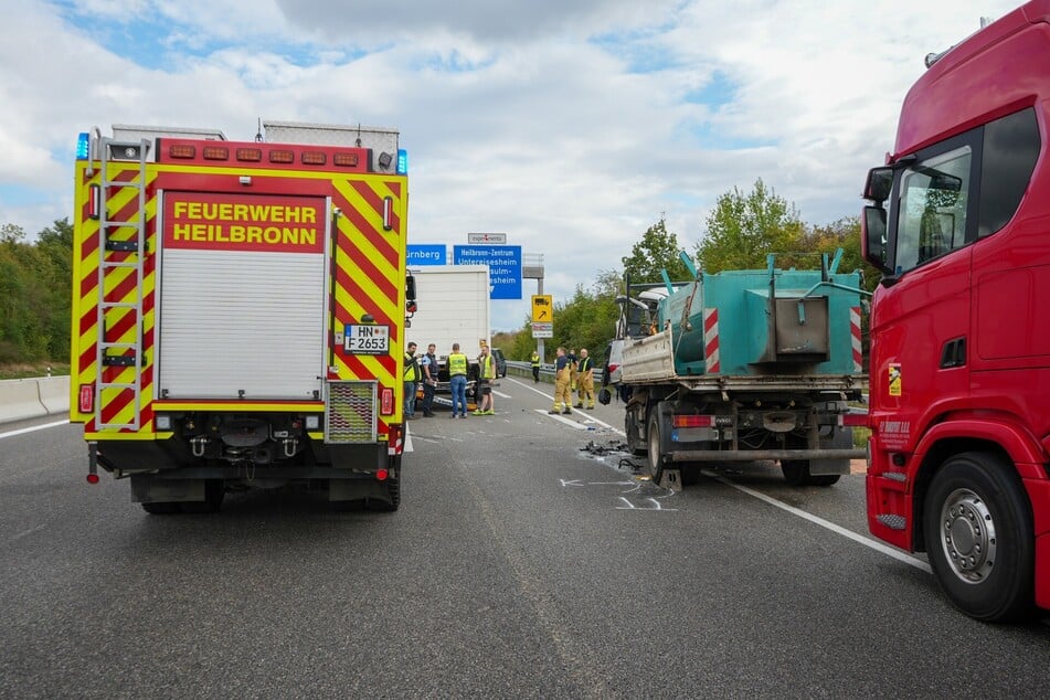 Die Heilbronner Feuerwehr sowie Polizei rückte im Großeinsatz aus.