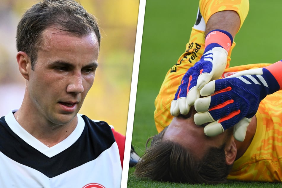 Bitter für die Eintracht: Neben Stamm-Keeper Kevin Trapp (33, r.) könnte auch Mario Götze (32) verletzt ausfallen.