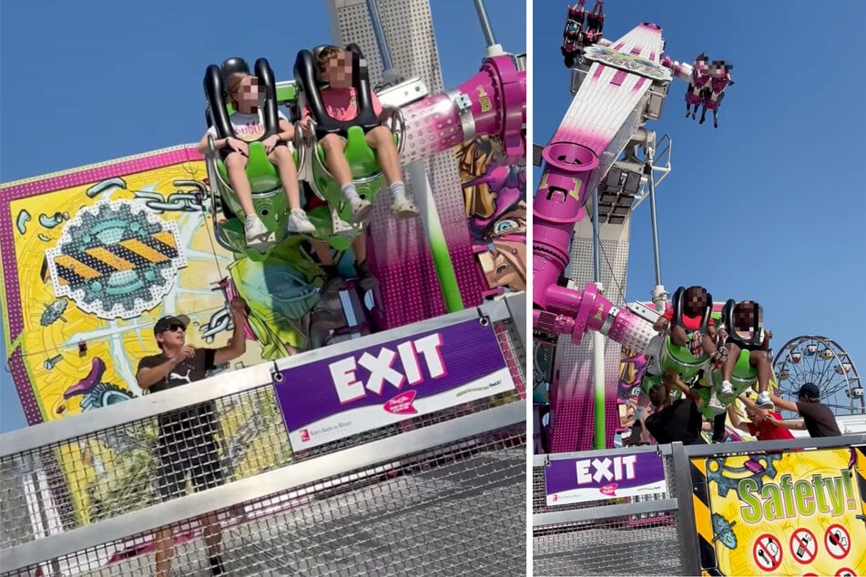 For minutes, operators of the "X-Drive" struggled to turn and evacuate the ride's passengers.