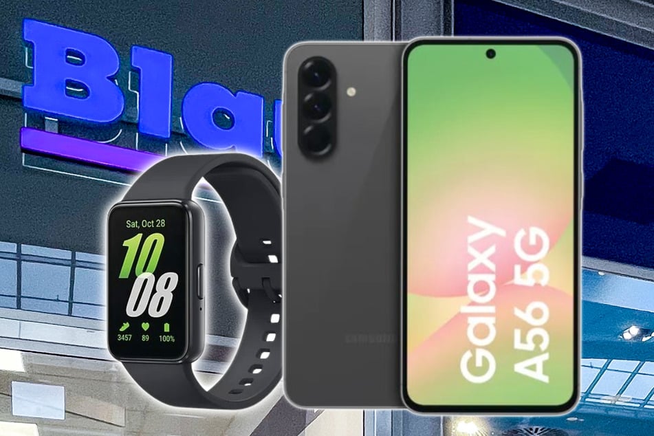 Das Samsung Galaxy A56 5G mit der Galaxy Fit3 im Blau Allnet M für einmalig nur 1 Euro.