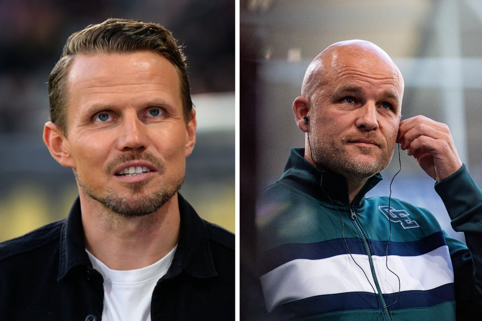 Sebastian Schuppan (37, links) soll ab sofort RB-Sportdirektor Rouven Schröder (48) in den Aufgabengebieten Kaderplanung, Scouting und Akademie unterstützen.