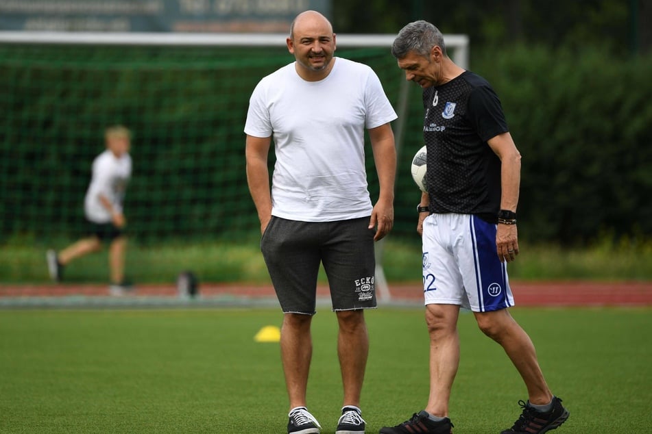 VSG-Manager Daniel Böhm (43, l.) und Trainer Karsten Heine (65).