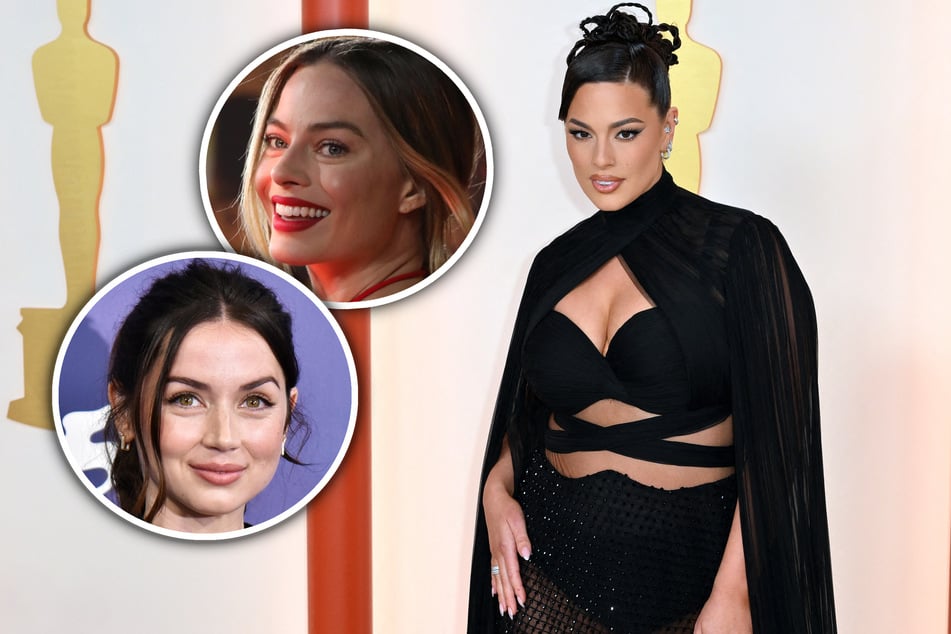 Ashley Graham (35, r.) setzte sich unter anderem gegen Margot Robbie (32) und Ana de Armas (34, l.) durch.