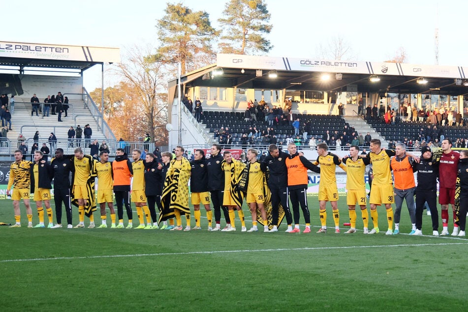 Geschlossen zum Auswärtsdreier! Dynamo Dresden beeindruckte vor allen in der zweiten Halbzeit.