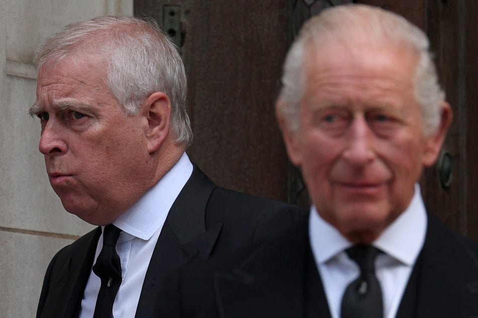 Andrew (l.) has been asked to vacate Royal Lodge after being stripped of his titles by his brother, King Charles.