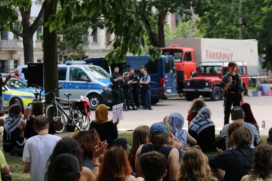 Die Polizei war am Alaunplatz im Einsatz.