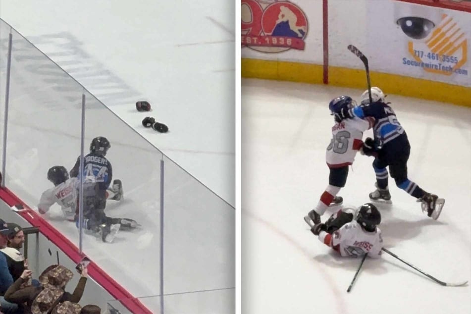 Mehrere Teamkameraden der U8-Mannschaft lieferten sich intensive Prügel-Duelle.