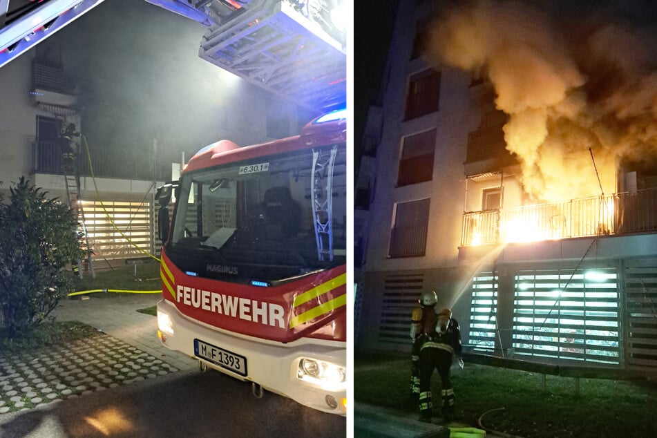 Das Feuer hatte sich vom Balkon bereits auf die Wohnung ausgebreitet, als die Feuerwehr eintraf.