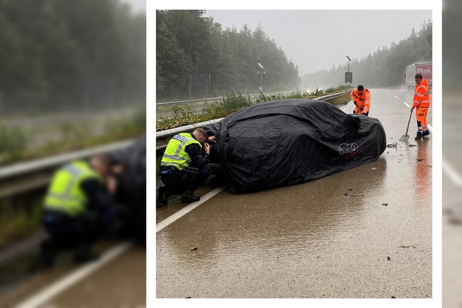 Unfall A6: 200.000 Euro geschrottet: Testfahrer setzt geheimen Sportwagen-Prototyp in Leitplanke