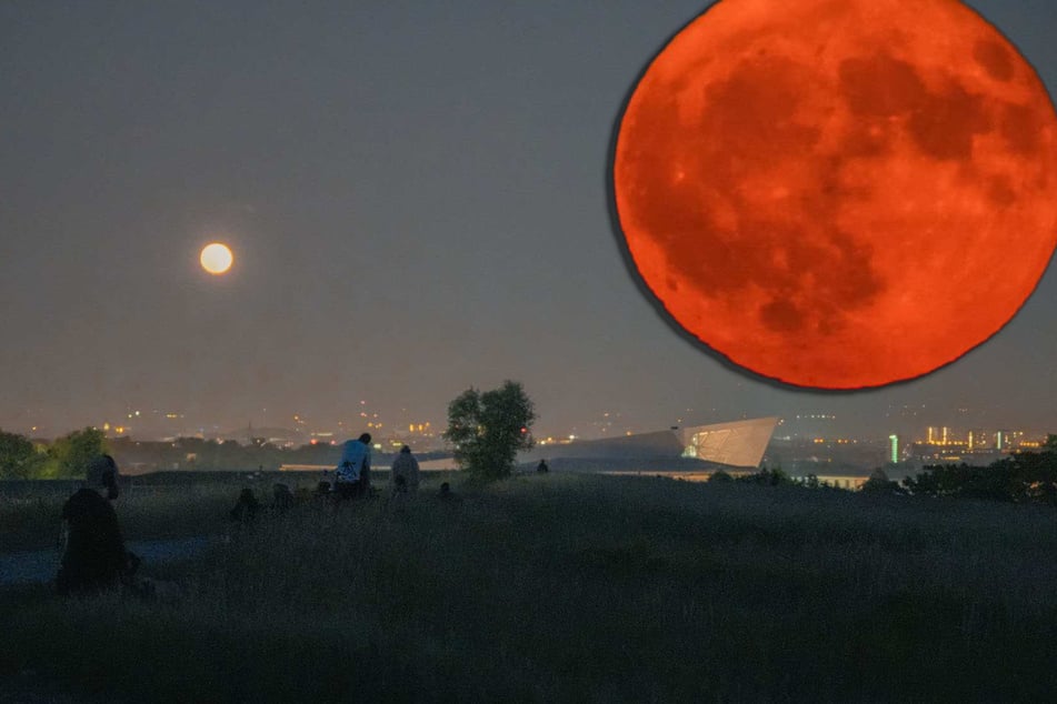 Particulièrement profond « lune aux fraises » : rare événement dans le ciel nocturne au-dessus de la Saxe