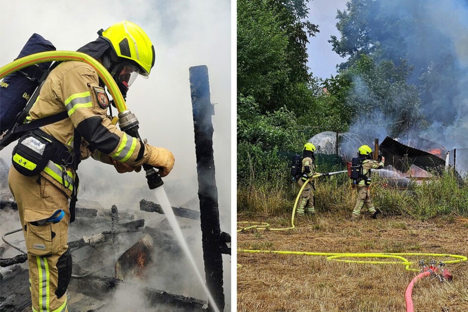 Geflügelstall in Vollbrand: Für fast 50 Tiere kommt jede Hilfe zu spät