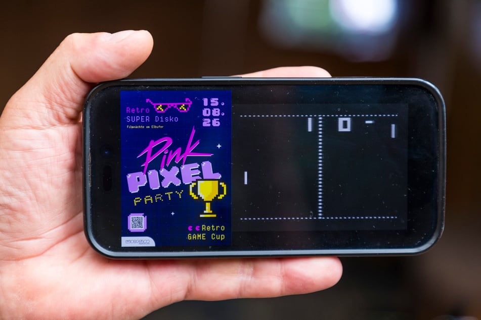 Das legendäre Tele-Tennis (Pong) erlebt bei der Pink Pixel Party ein Comeback.