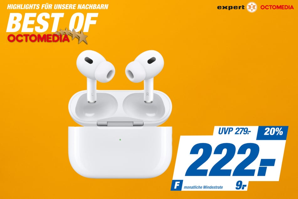 Apple AirPods Pro für 222 statt 279 Euro.