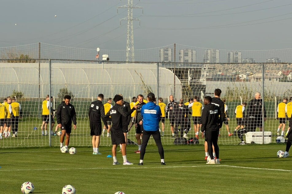 Direkt nebenan trainiert Drittligist Waldhof Mannheim.