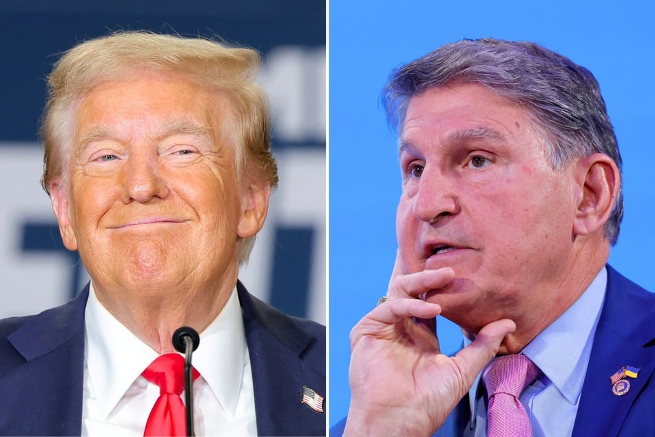 Senator Joe Manchin (r.) recently suggested President Joe Biden should pardon incoming President Donald Trump (l.) of his legal troubles.