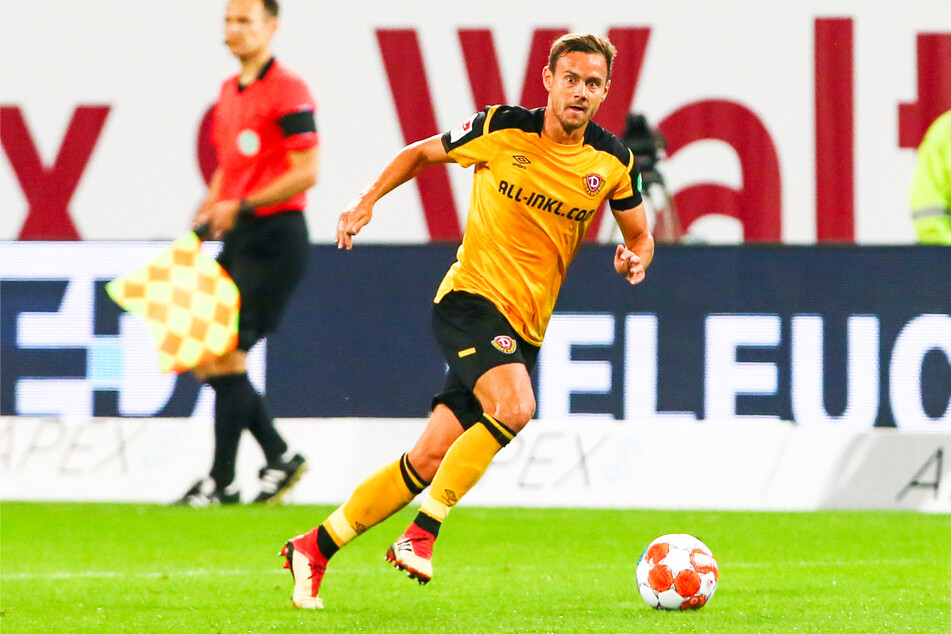 Chris Löwe (32) am Ball. Der Dynamo-Verteidiger ist seit Wochen in blendender Verfassung und aus der Dresdner Stammelf nicht wegzudenken.