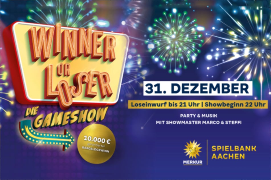 "Winner or Loser" – die große Silvestershow am 31. Dezember in der Merkur Spielbank Aachen