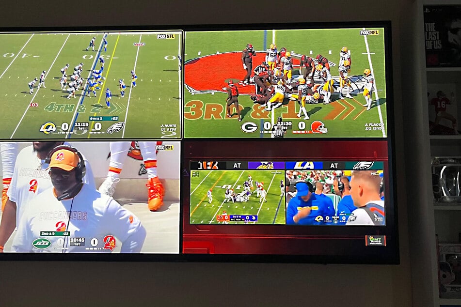 Mit der MultiView-Funktion kann man außerdem sogar vier Spiele zeitgleich laufen lassen – oder drei Spiele und die Konferenz. Falls man das möchte.