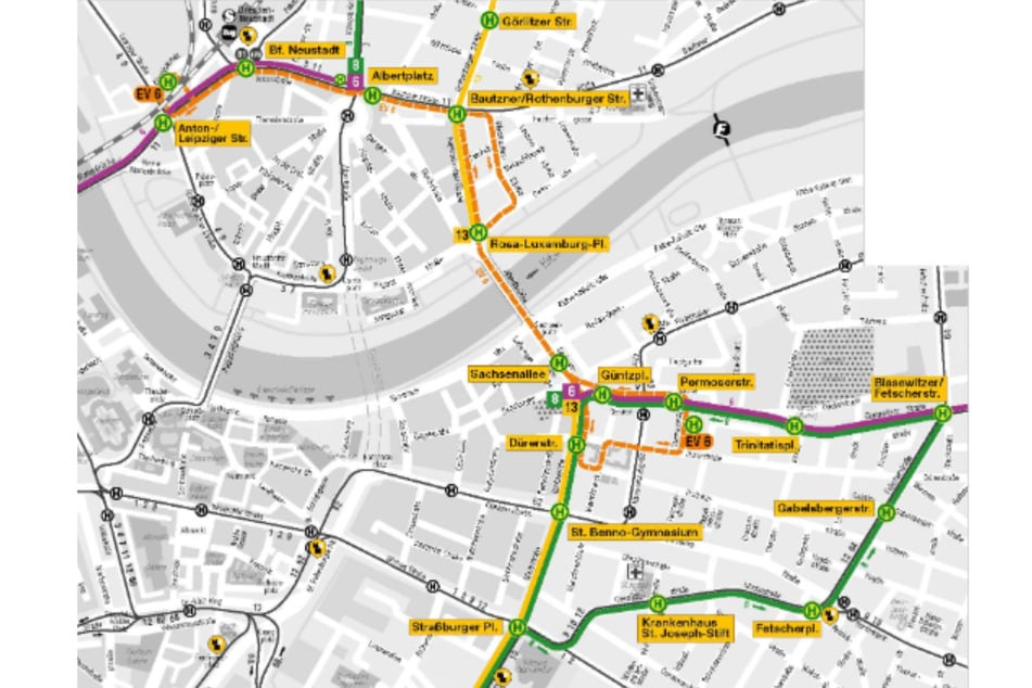 Ab dem 7. April fahren die Linien 6, 8 und 13 für zwei Wochen andere Routen.